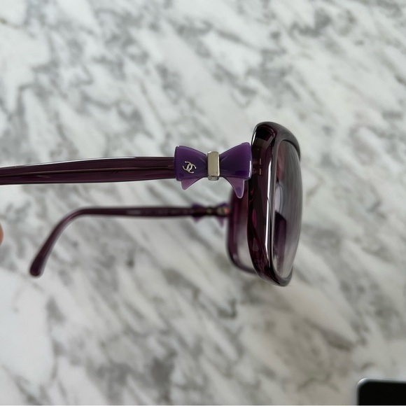 Chanel Acetate CC Bow Sunglasses 5171 Purple - Picture 5 of 10